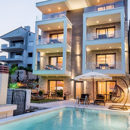 Aigli Skala Maries Deluxe Apartment สกาลา มาริออน ภายนอก รูปภาพ