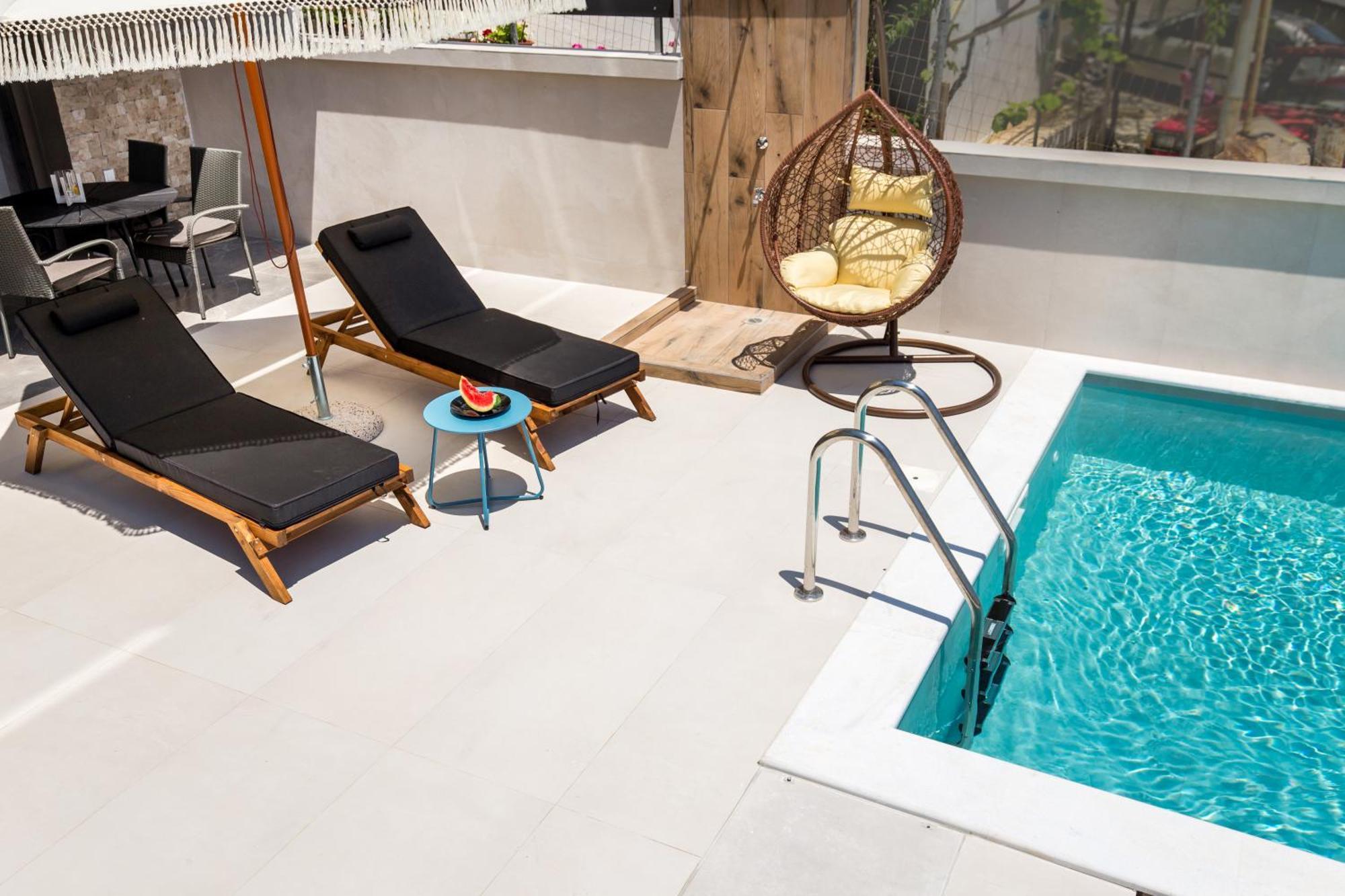 Aigli Skala Maries Deluxe Apartment สกาลา มาริออน ภายนอก รูปภาพ