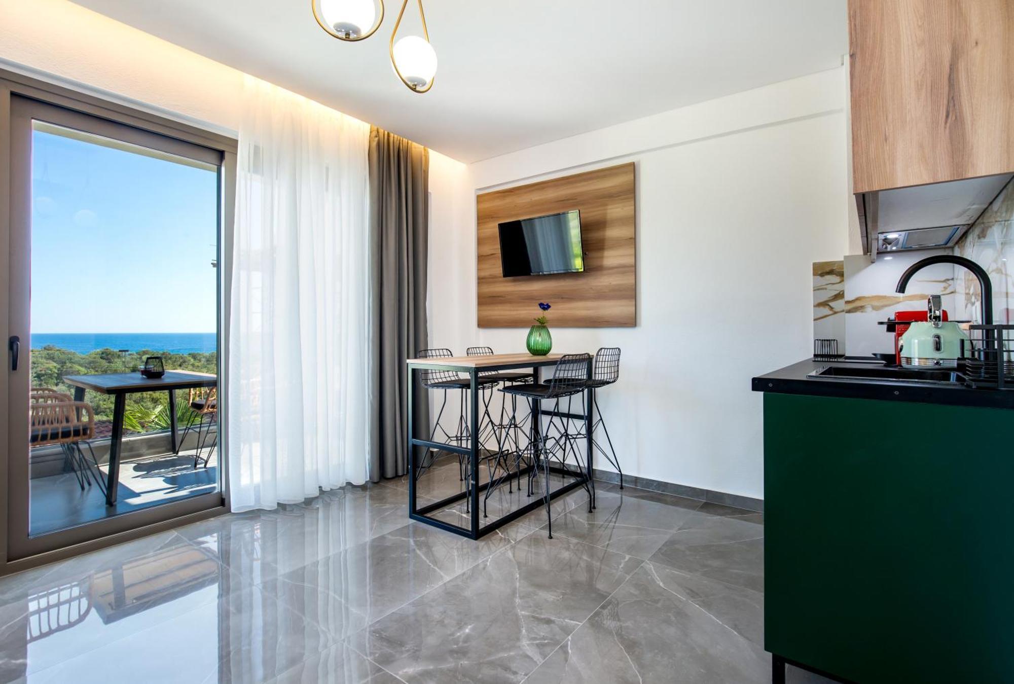 Aigli Skala Maries Deluxe Apartment สกาลา มาริออน ภายนอก รูปภาพ