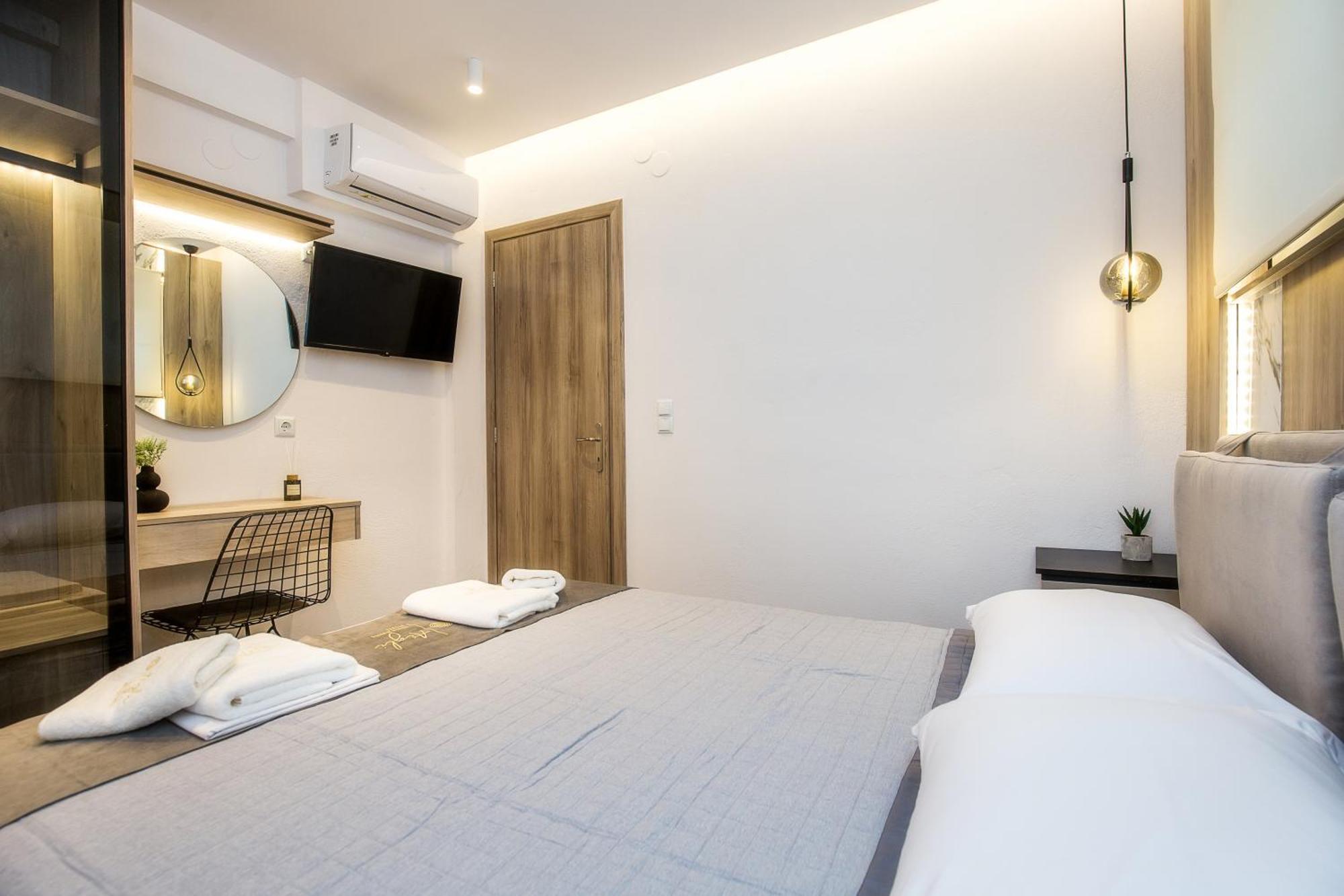 Aigli Skala Maries Deluxe Apartment สกาลา มาริออน ภายนอก รูปภาพ