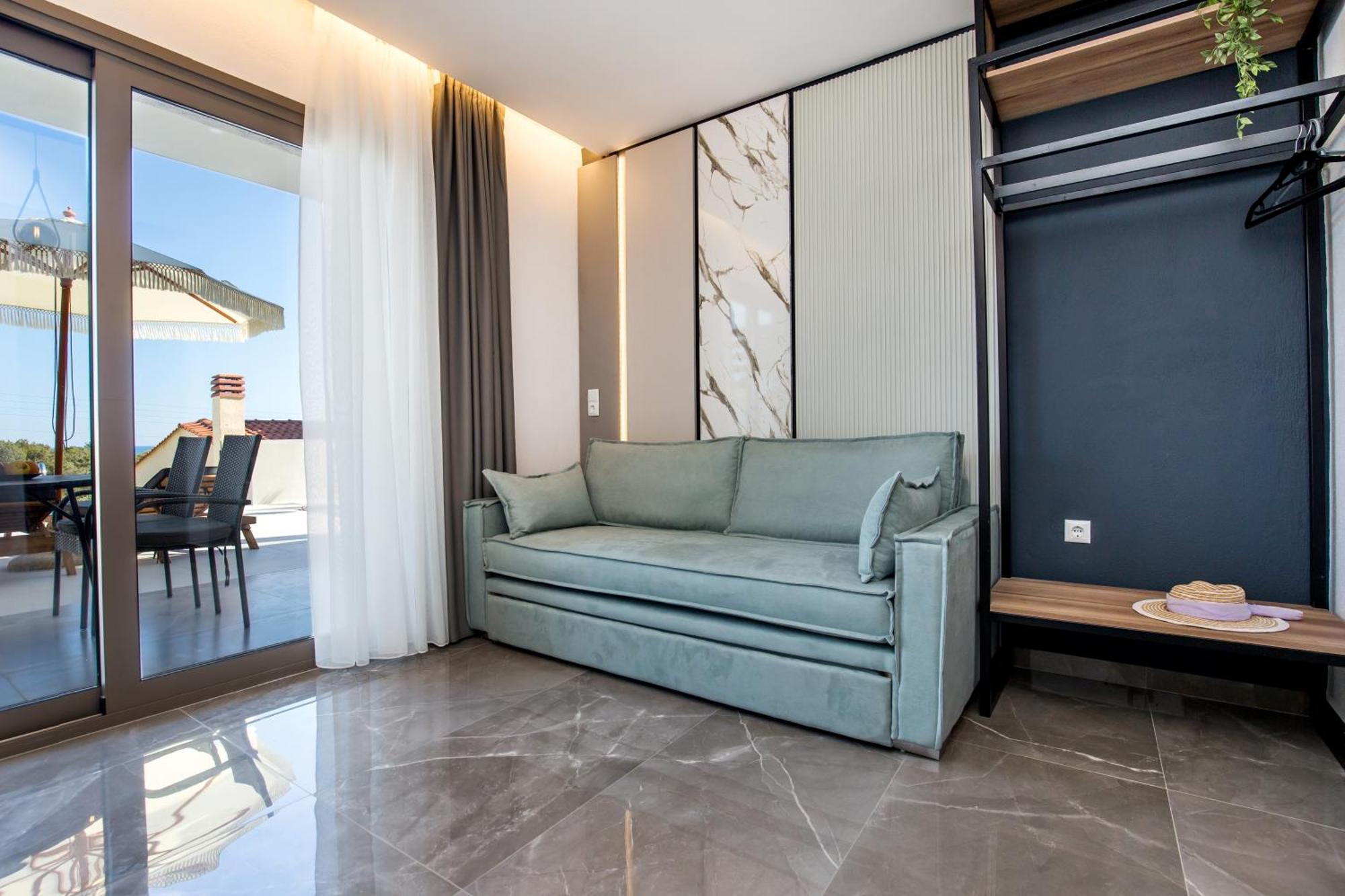 Aigli Skala Maries Deluxe Apartment สกาลา มาริออน ภายนอก รูปภาพ