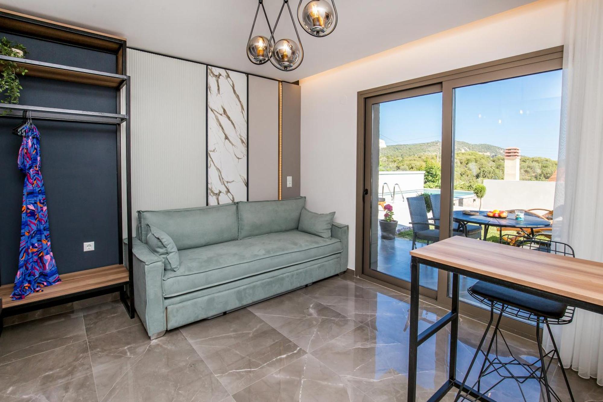 Aigli Skala Maries Deluxe Apartment สกาลา มาริออน ภายนอก รูปภาพ