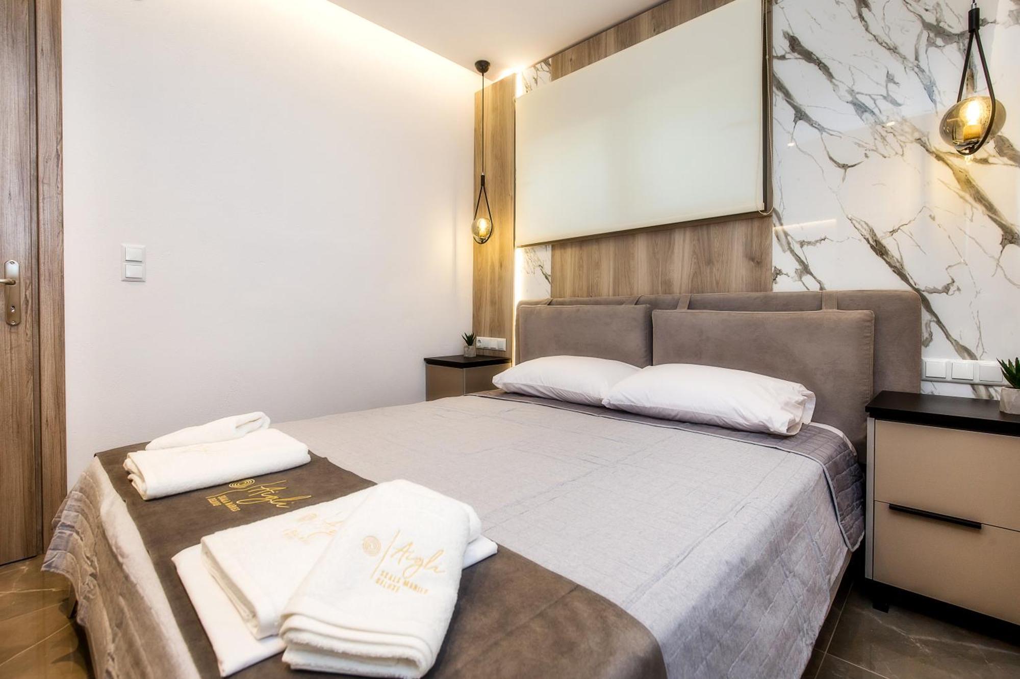 Aigli Skala Maries Deluxe Apartment สกาลา มาริออน ภายนอก รูปภาพ