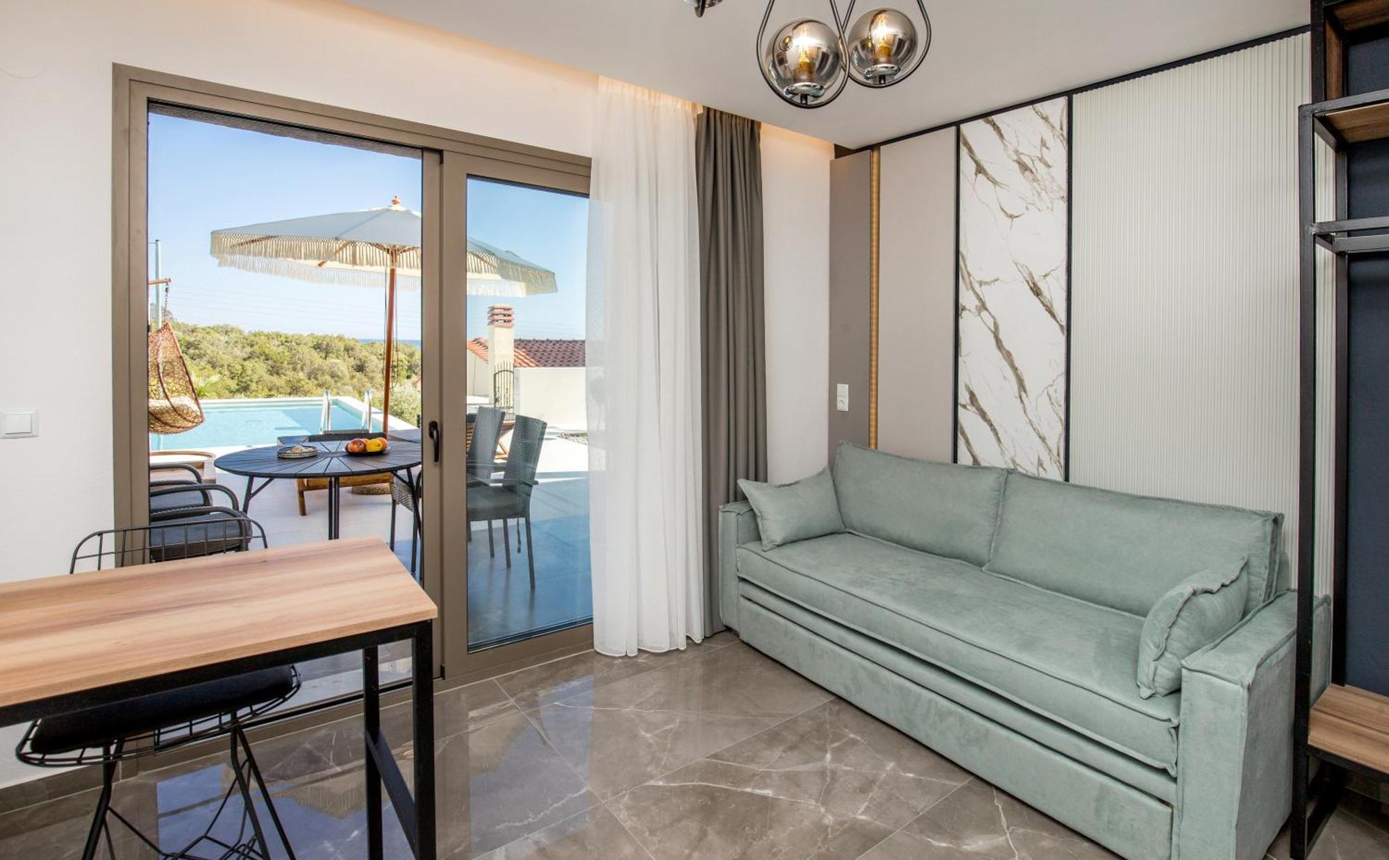 Aigli Skala Maries Deluxe Apartment สกาลา มาริออน ภายนอก รูปภาพ