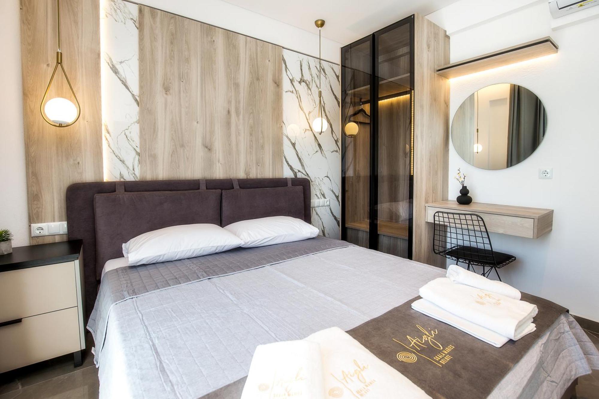 Aigli Skala Maries Deluxe Apartment สกาลา มาริออน ภายนอก รูปภาพ