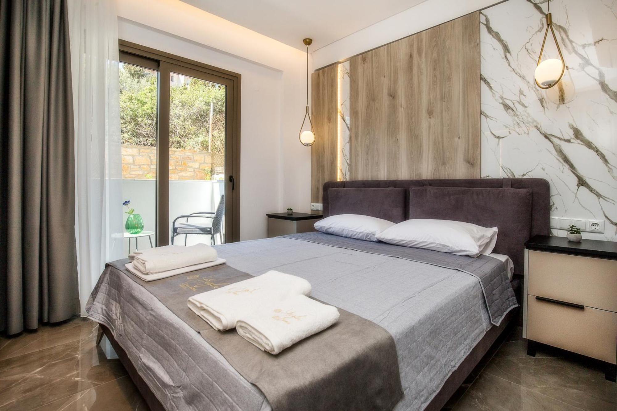 Aigli Skala Maries Deluxe Apartment สกาลา มาริออน ภายนอก รูปภาพ