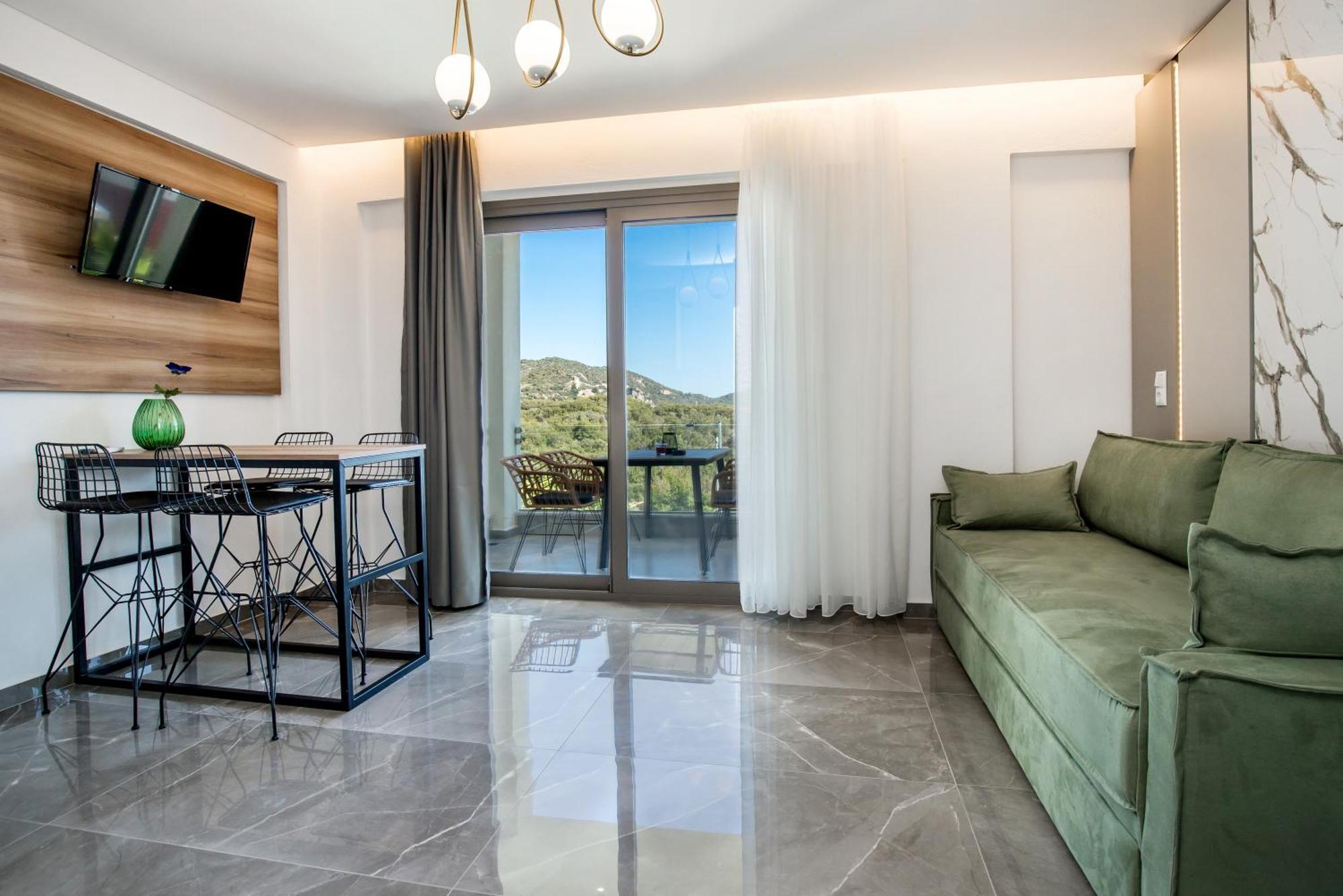 Aigli Skala Maries Deluxe Apartment สกาลา มาริออน ภายนอก รูปภาพ